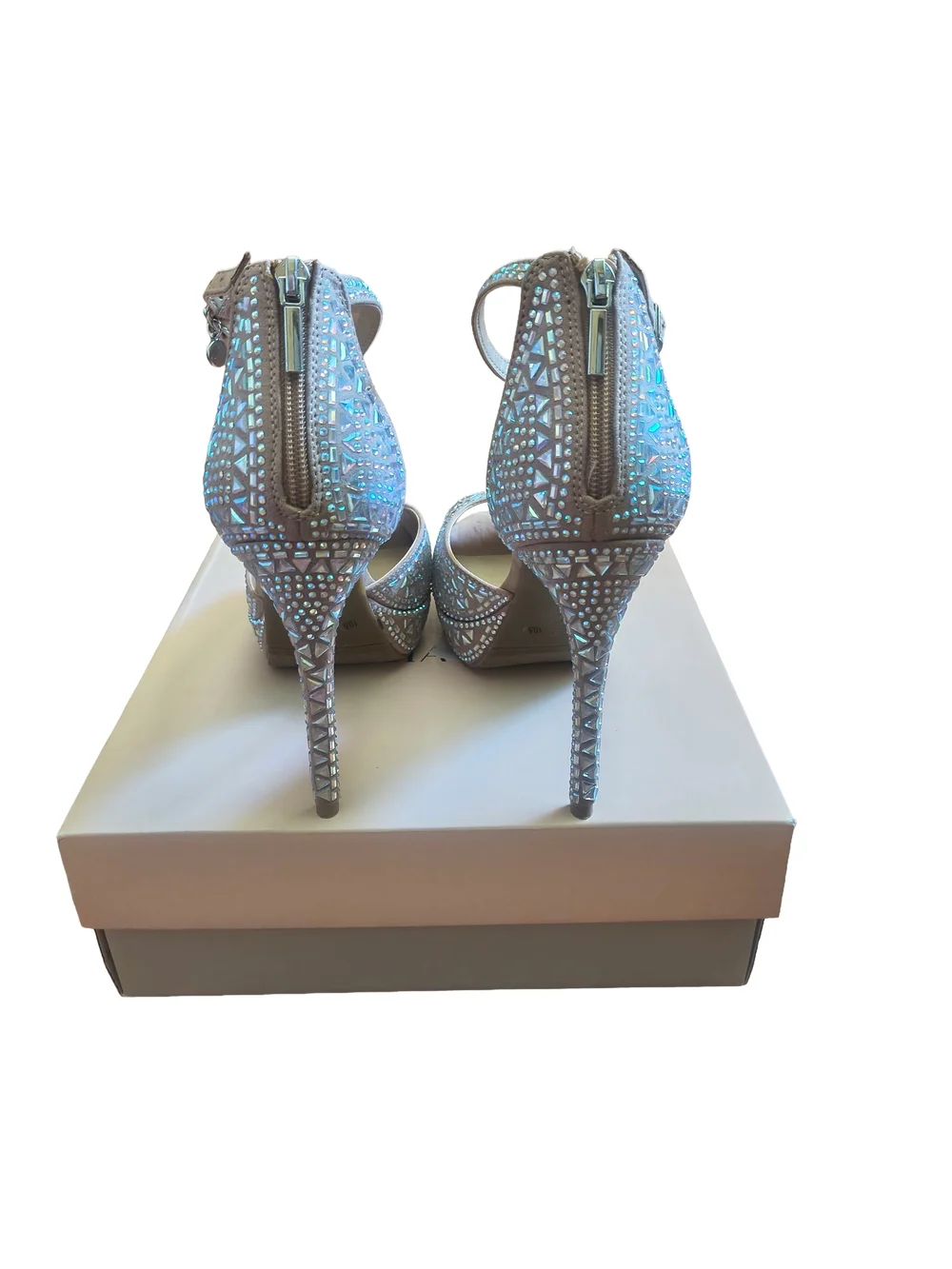 Thalia Sodi Chacey T-Strap Crystal Platform Heels